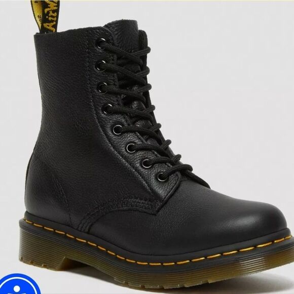Dr Martens 1460 Pascal Womans Leather Black Boots, Size 7 - Picture 1 of 14